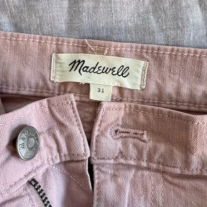 Madewell Pink High Rise Straight Leg Jean Size 31